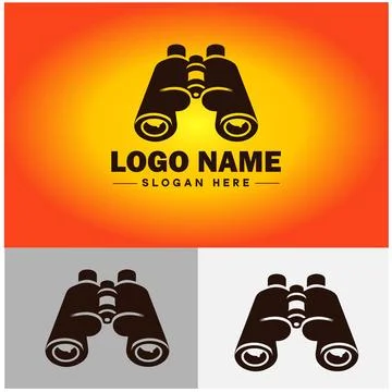 Binoculars icon exploration discovery optical equipment navigation travel t.. Stock Illustration