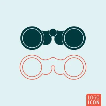 Binoculars icon isolated Stock Illustration