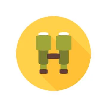Binoculars Icon. Lantern. Optical Spy Sign and Symbol. Stock Illustration
