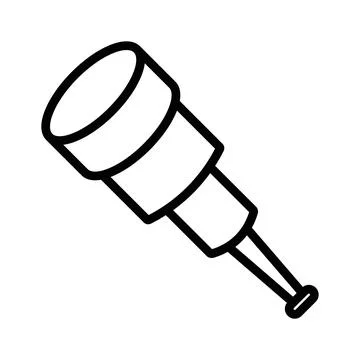 Binoculars icon linear logo mark in black and white Stock Illustration