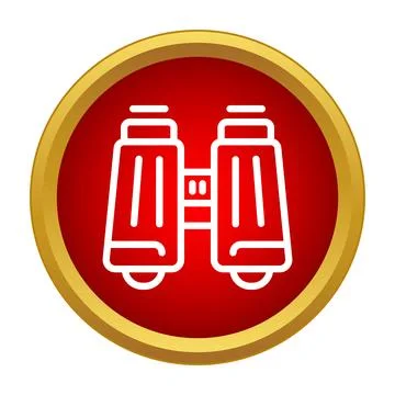 Binoculars icon representing vision, exploration, and discovery concept Illustrazione stock