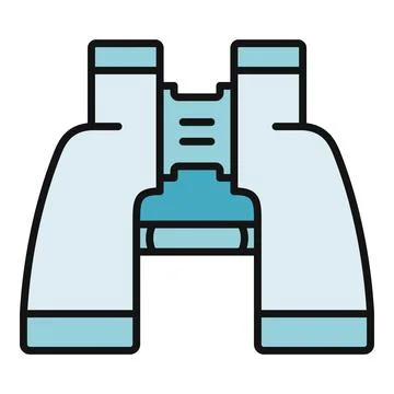 Binoculars icon representing vision focusing and observation Stock Illustration