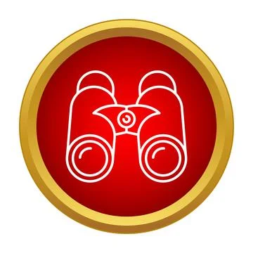 Binoculars icon representing vision, search and exploration Stock Illustration