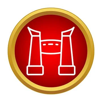 Binoculars icon representing vision, search, and discovery 스톡 일러스트