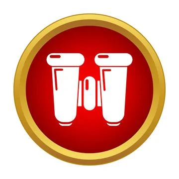 Binoculars icon representing vision, search, and discovery Illustrazione stock