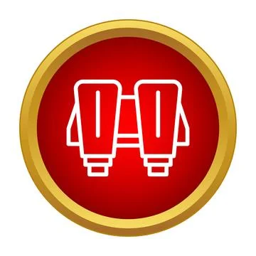 Binoculars icon representing vision, search, and exploration Stock Illustration