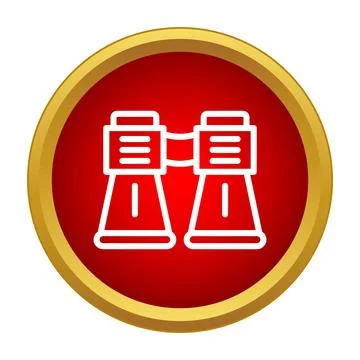 Binoculars icon representing vision, search, and exploration Stock Illustration