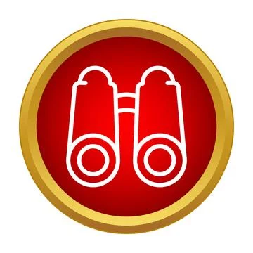 Binoculars icon representing vision, search and discovery Illustrazione stock