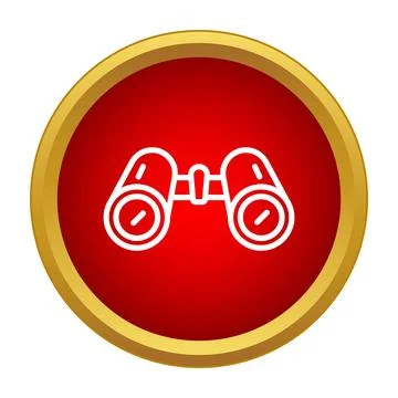 Binoculars icon representing vision, search, and discovery Stock Illustration