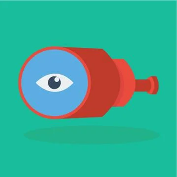 Binoculars icon, vector Illustrazione stock