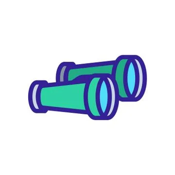 Binoculars icon vector. Isolated contour symbol illustration 库存插图