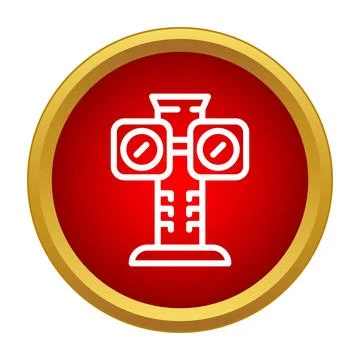 Binoculars icon vector vision observation symbol Stock Illustration