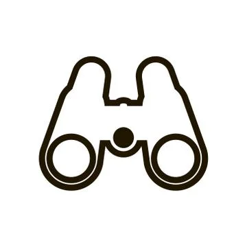 Binoculars icon on white background. EPS 10. Vector illustration. Stock Illustration