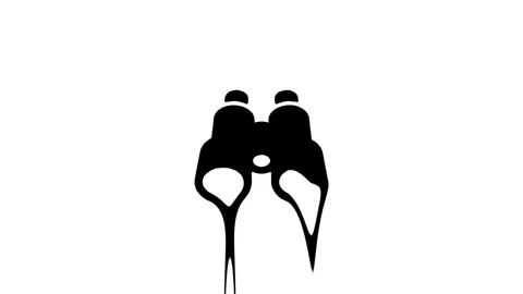 Binoculars icon on white background Stock Footage 327761551