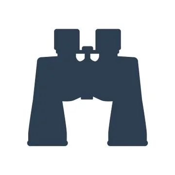 Binoculars icon on white background. Stock Illustration