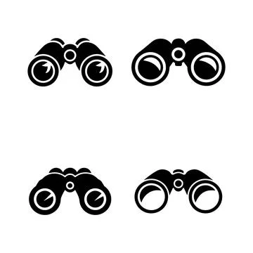 Binoculars Icons set Stock-Illustration