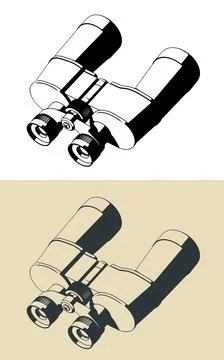 Binoculars illustrations Stock Illustration
