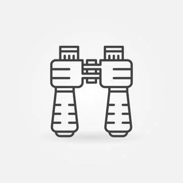 Binoculars linear icon Stock Illustration
