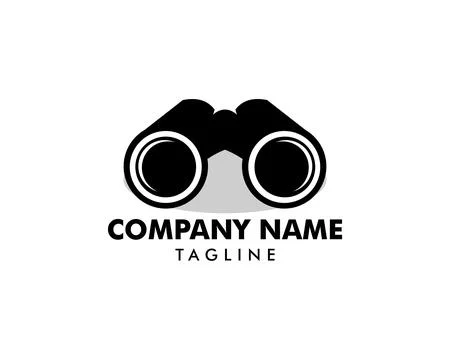 Binoculars logo Stock Illustration