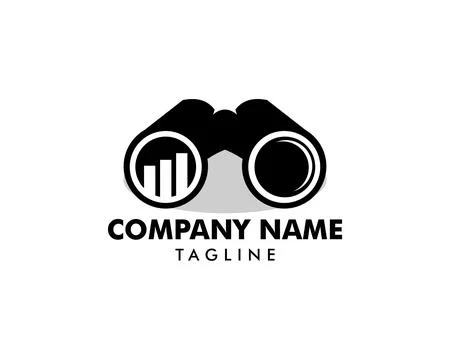 Binoculars logo Stock Illustration