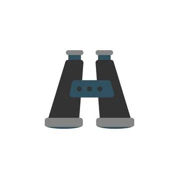 Binoculars, look, search icon. Element of color African safari icon. Premium Stock Illustration