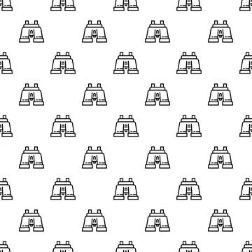 Binoculars optical vision exploring seamless pattern Illustrazione stock