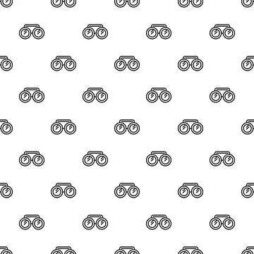 Binoculars optical vision seamless pattern background Stock Illustration
