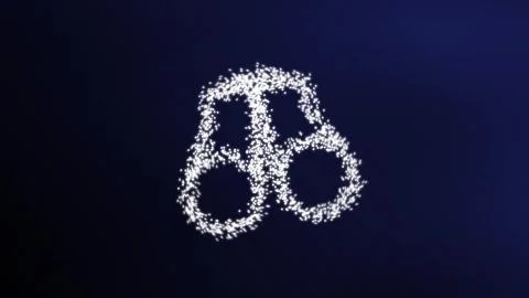 Binoculars  in particles effect Stock Illustration