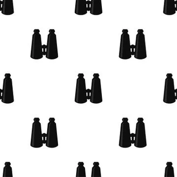 Binoculars pattern in black color Stock Illustration