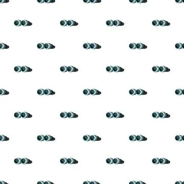 Binoculars pattern creating flat seamless background texture Stock Illustration