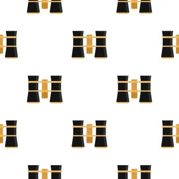 Binoculars pattern flat Stock Illustration