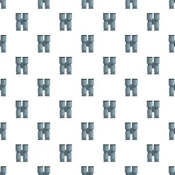 Binoculars pattern illustrating observation, exploration, and discovery conce Stock Illustration