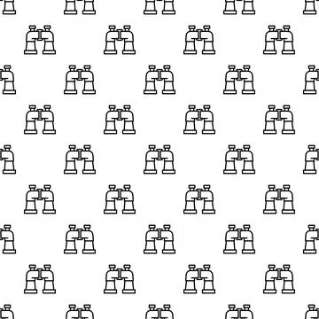 Binoculars pattern illustrating vision, focus, and observation exploration Stock Illustration