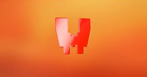 Binoculars Red 3d Icon Stock Footage 73355292