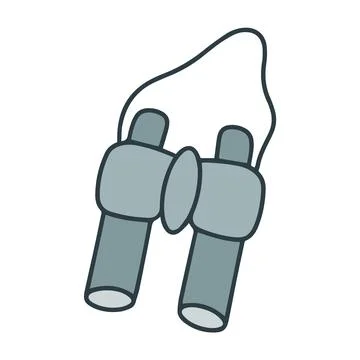 Binoculars simple isolated doodle style vector illustration Illustrazione stock