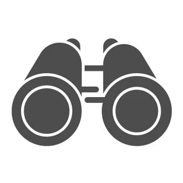 Binoculars solid icon, ocean concept, Binocular sign on white background, marine イラスト素材