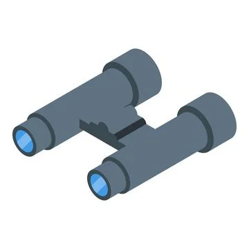 Binoculars study icon isometric vector. Case research Stockillustratie