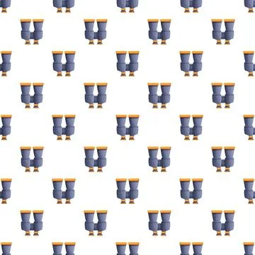 Binoculars tool optical viewing equipment seamless pattern Illustrazione stock