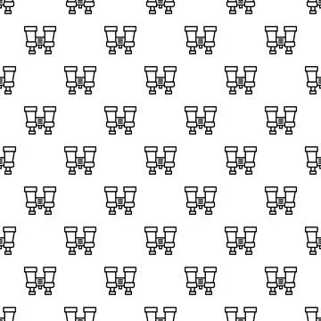 Binoculars tool seamless pattern discovering vision concept Stock Illustration