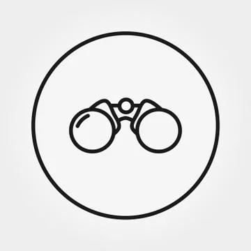 Binoculars. Universal Icon. Vector. Editable Thin line Stock Illustration