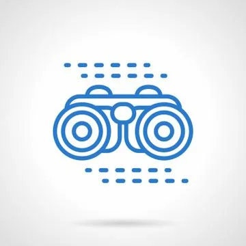 Binoculars vector icon blue line style Stock Illustration
