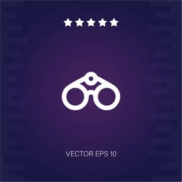 Binoculars vector icon Stock Illustration