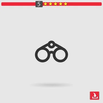 Binoculars vector icon Stock Illustration