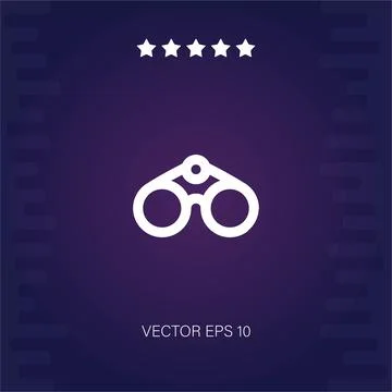 Binoculars vector icon Stock Illustration