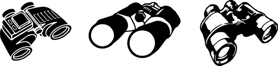 Binoculars vector isolated on white background Stock Illustration