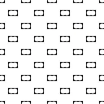 Binoculars view black and white seamless pattern Stock Illustration