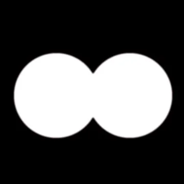 Binoculars view with black background Stock Illustration