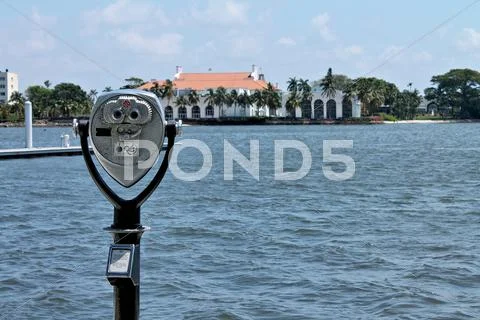 Binoculars with a view Stock Photos