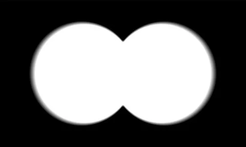 Binoculars view vector transparent circle lens Illustrazione stock