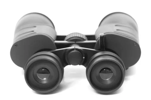 Binoculars on white background Stock Photos